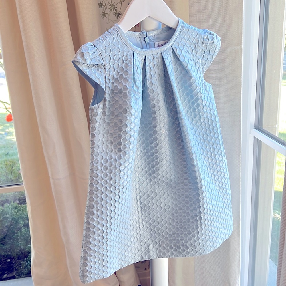 Rachel Ray Cap Sleeve Blue Shimmer Dress